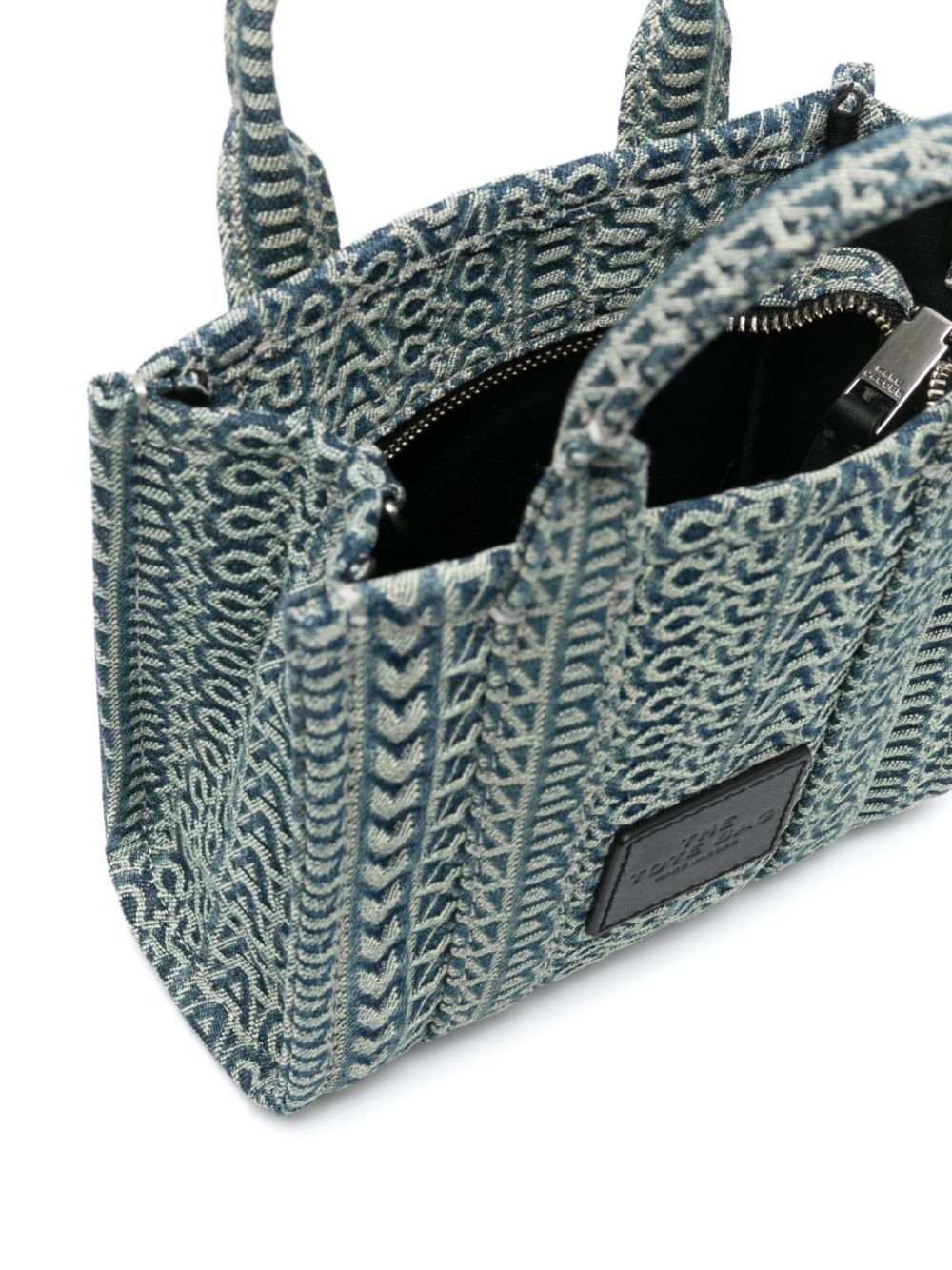 THE WASHED MONOGRAM DENIM MINI TOTE BAG