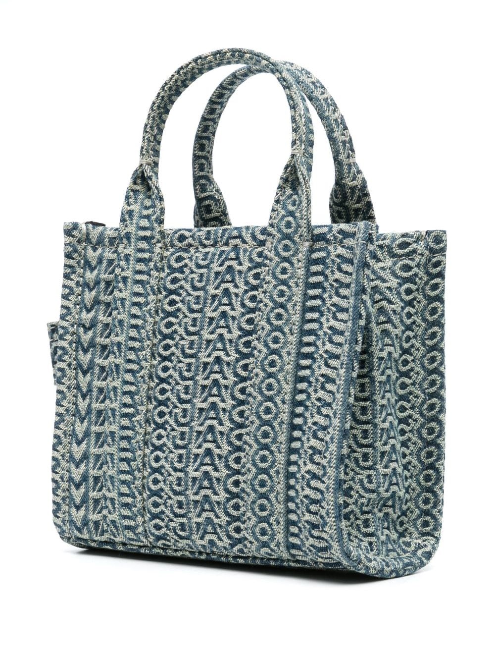 THE WASHED MONOGRAM DENIM MINI TOTE BAG