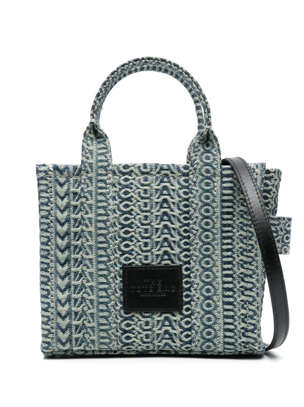 THE WASHED MONOGRAM DENIM MINI TOTE BAG