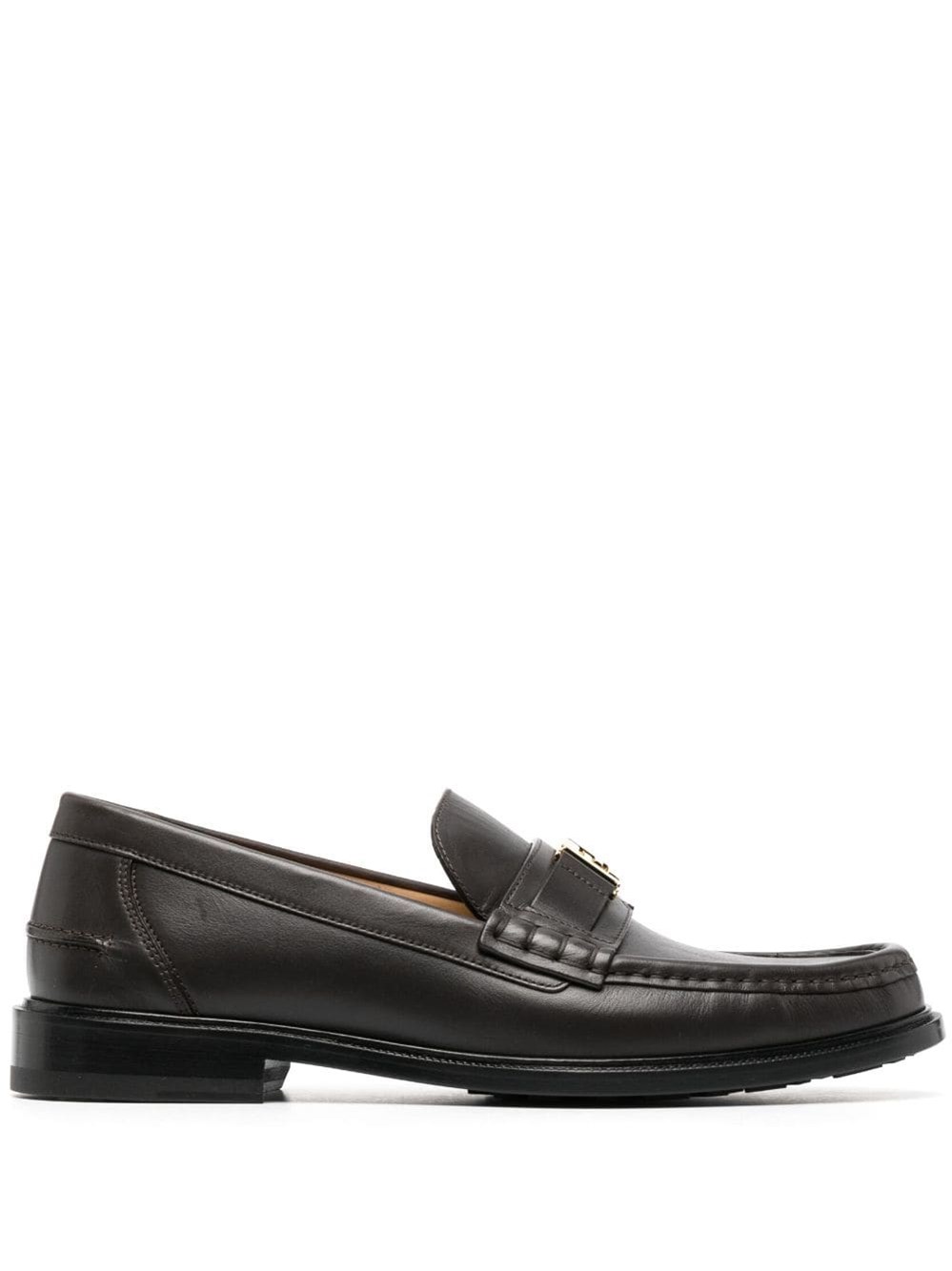 Shop Fendi Loafers In Brown
