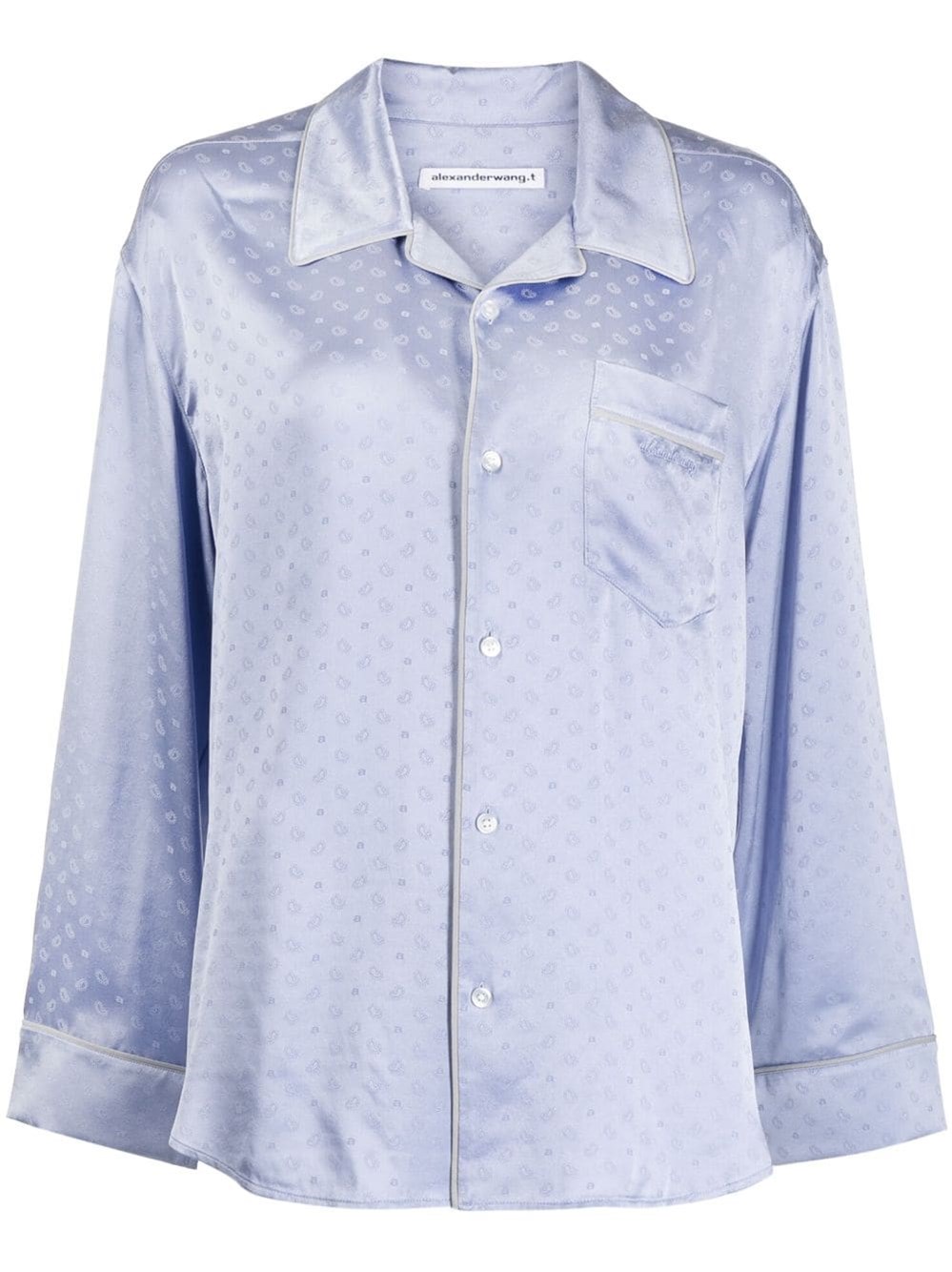 Shop Alexander Wang Long Sleeve Pajama In Blue