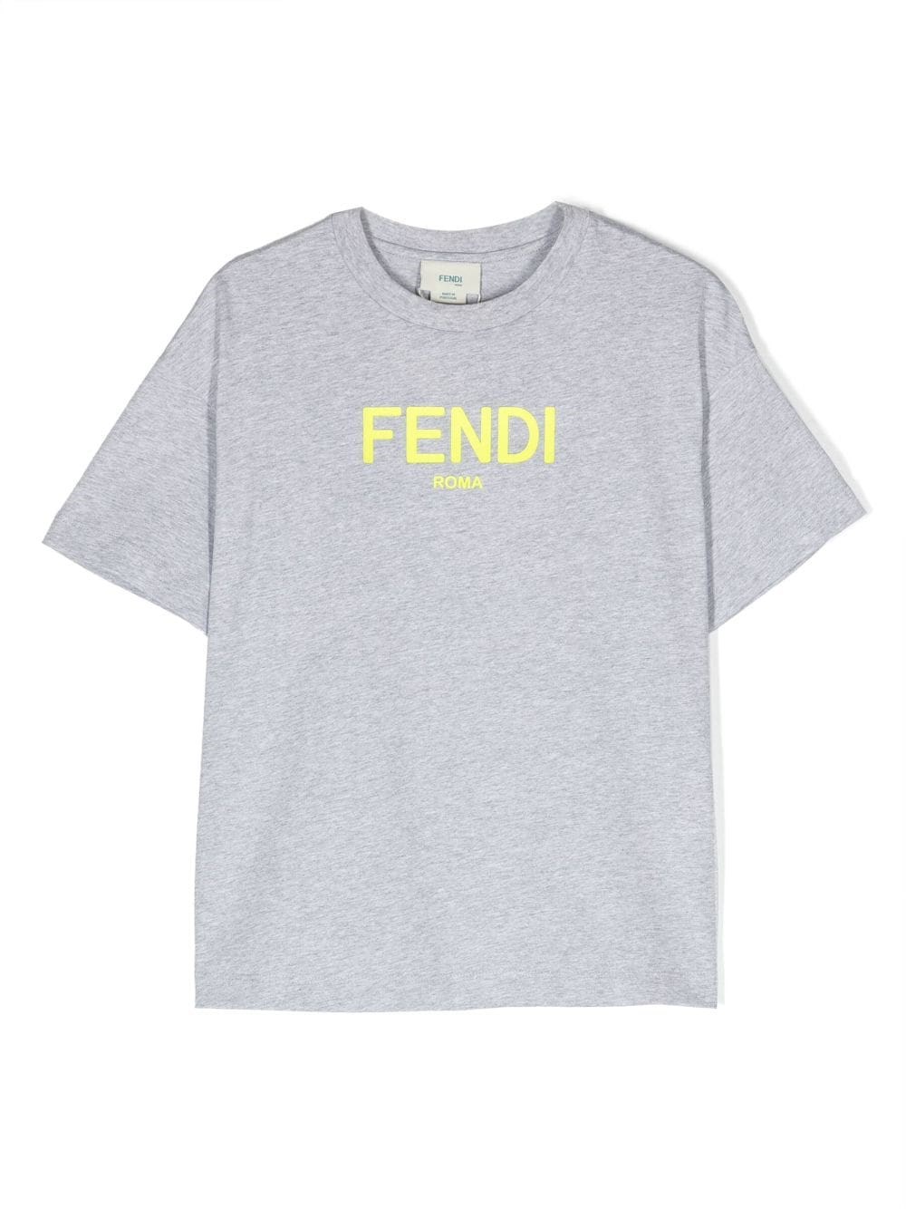 Fendi Kids' Logo T-shirt In Grey