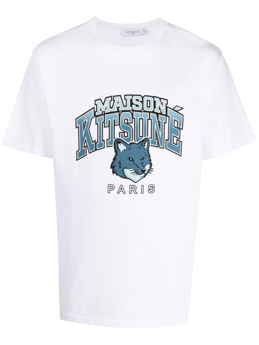 Maison Kitsuné Logo-print Cotton T-shirt In White