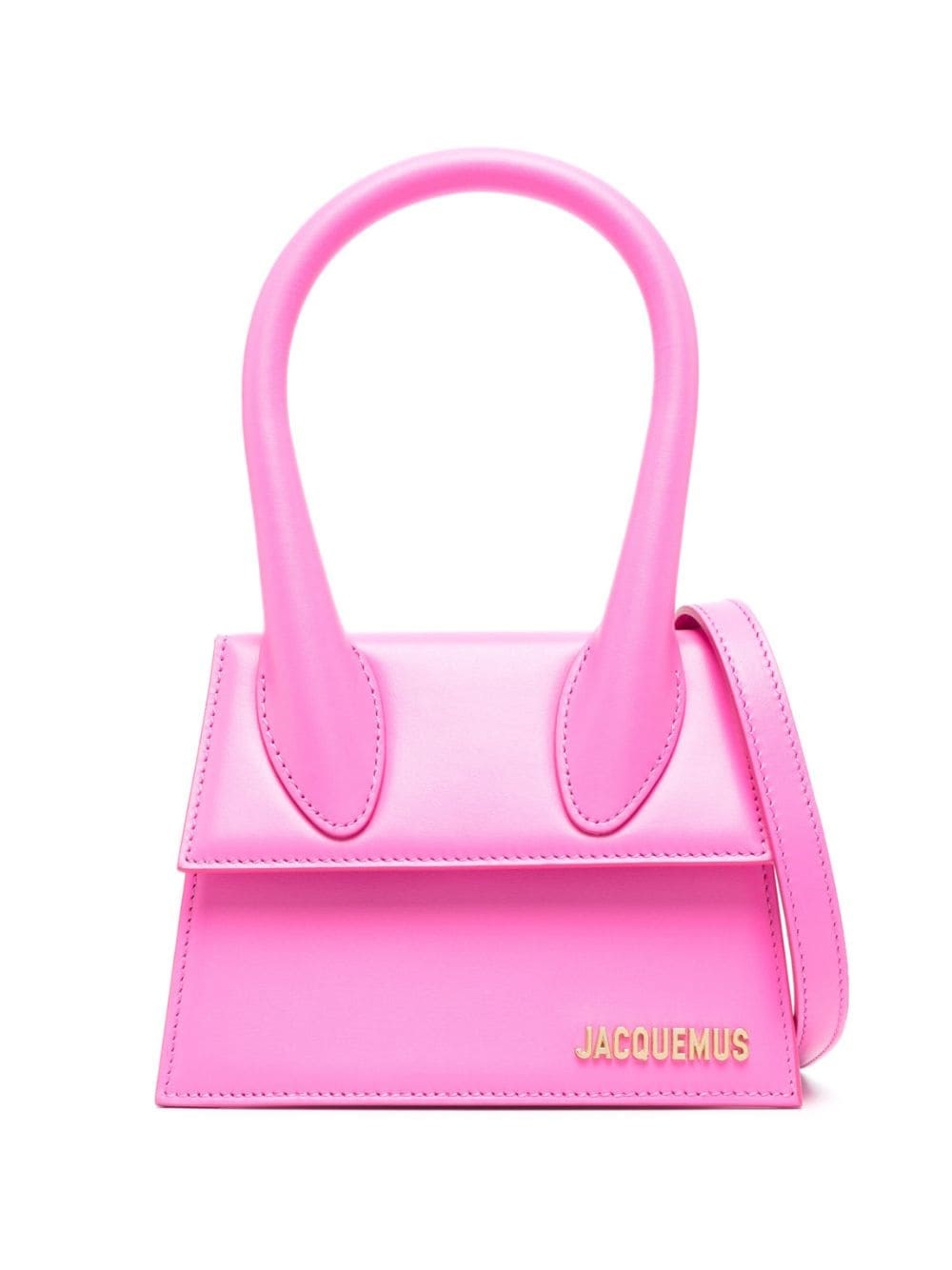 Shop Jacquemus Le Chiquito Moyen Handbag In Pink & Purple