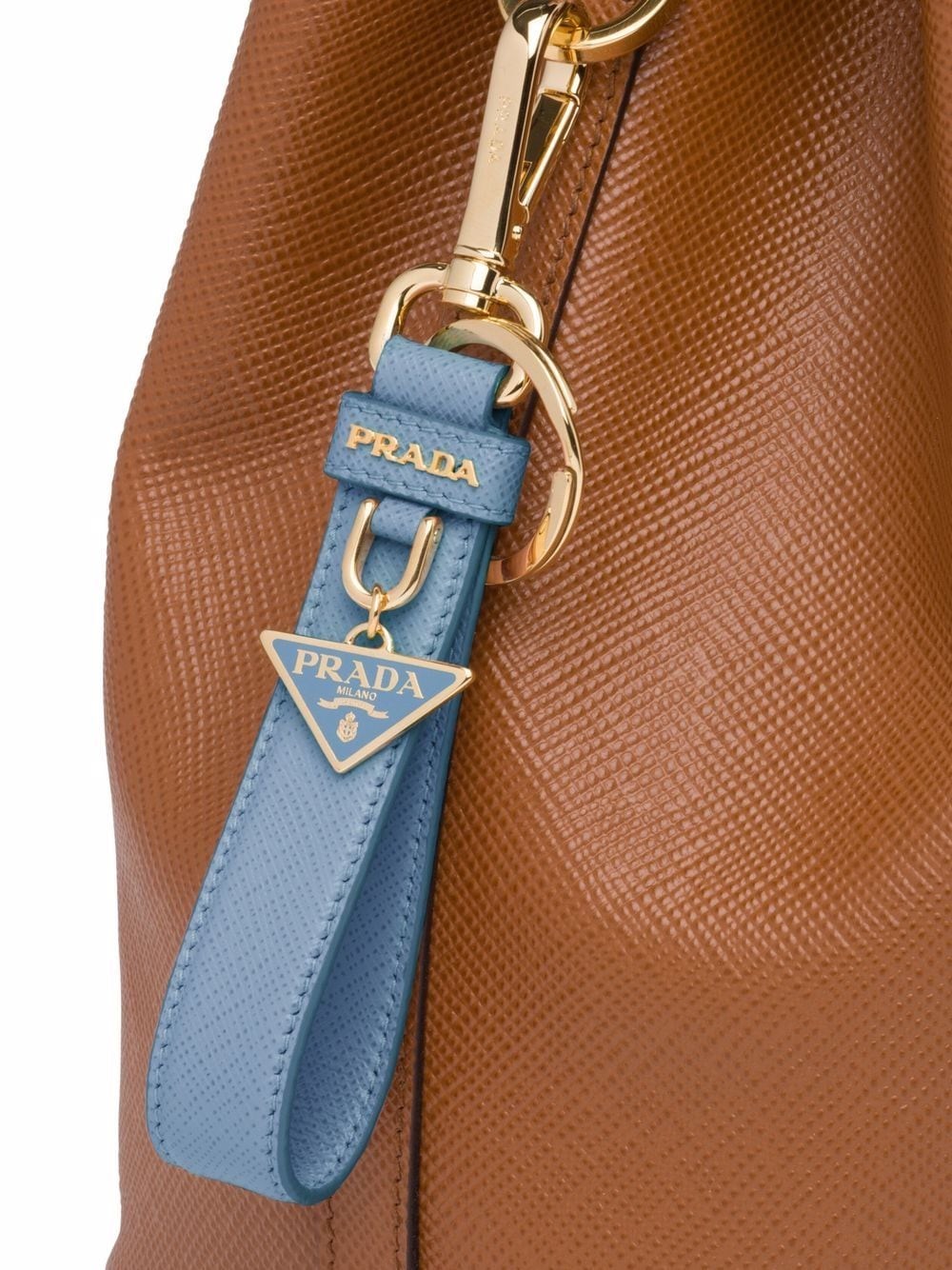 LOGO SAFFIANO KEY HOLDER