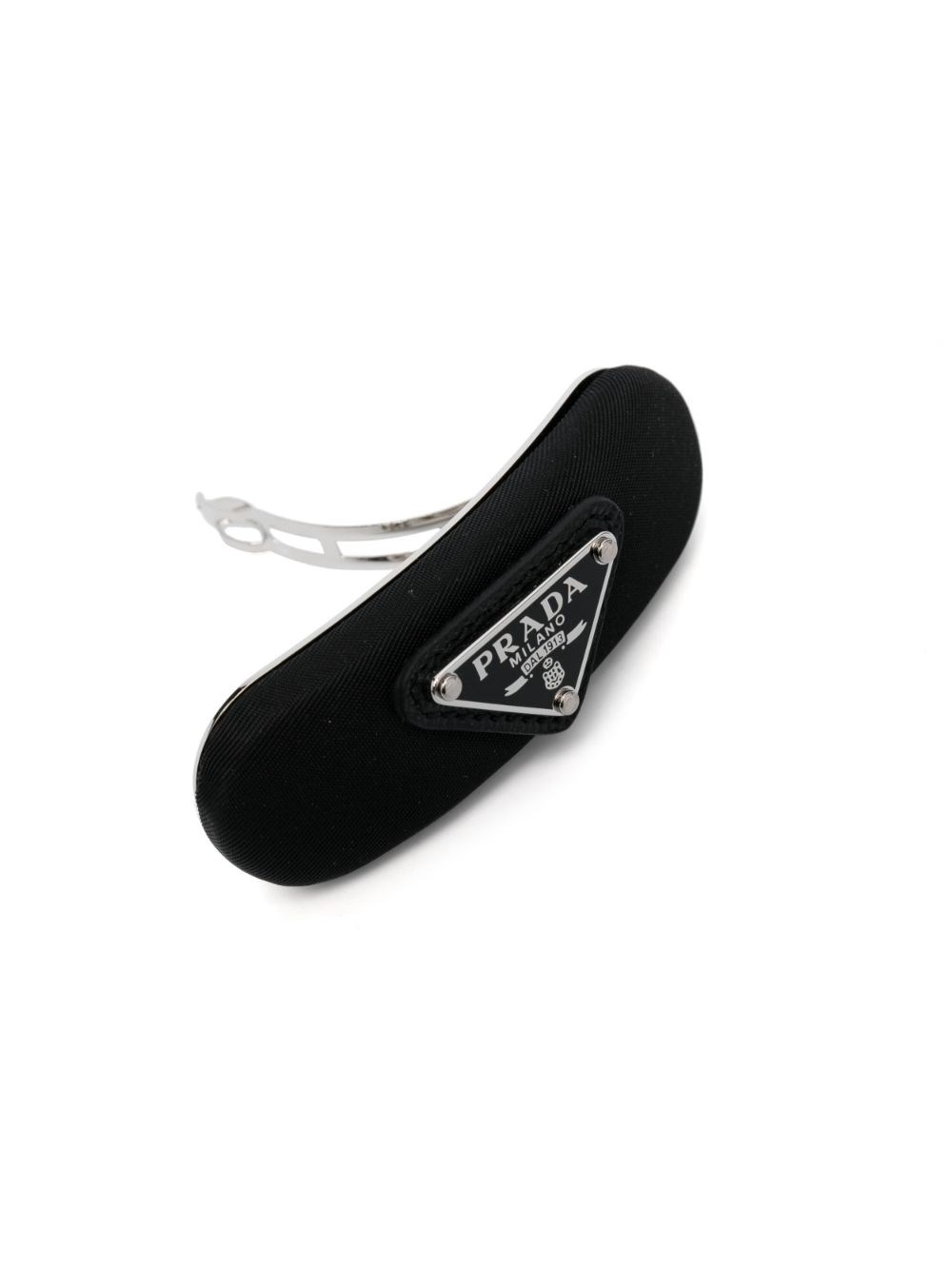 Logo Hair Clip in Black - Prada