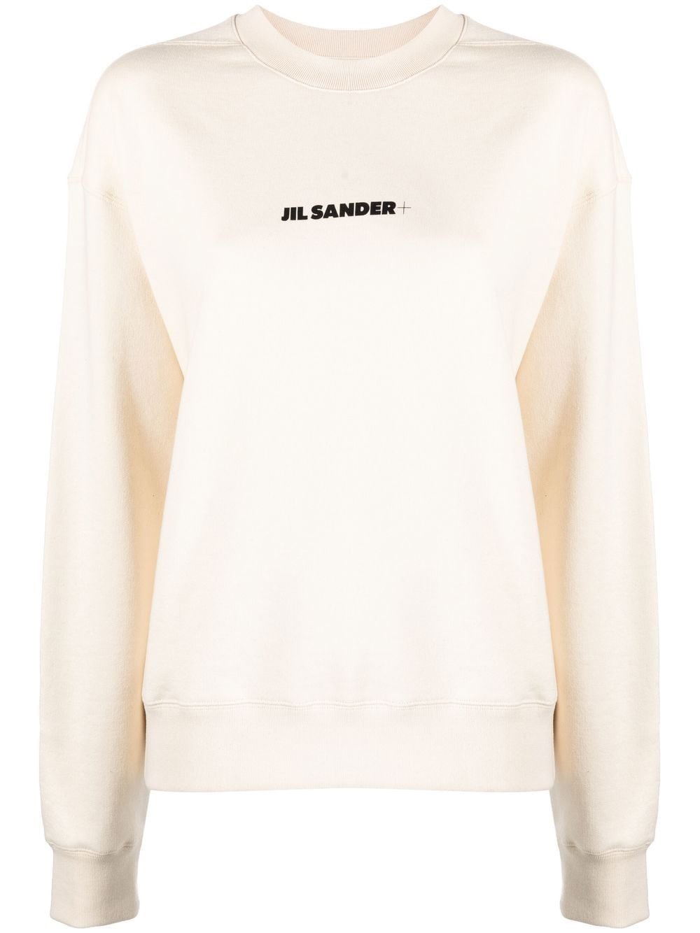 Shop Jil Sander Felpa Logo In Nude & Neutrals