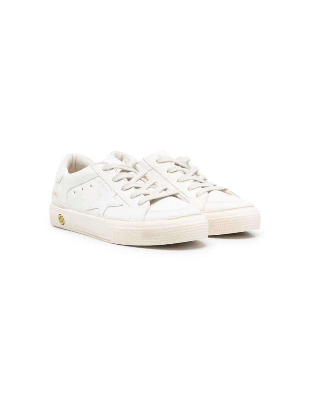 Golden Goose Kids Girls White May Sneakers In Nappa Leather