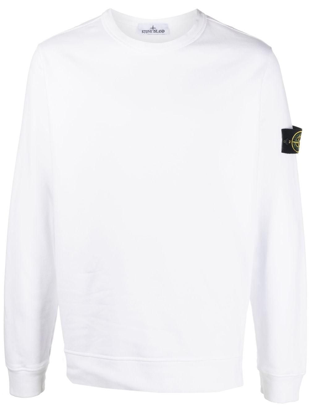 Stone Island Compass-badge Jersey-knit Jumper In White