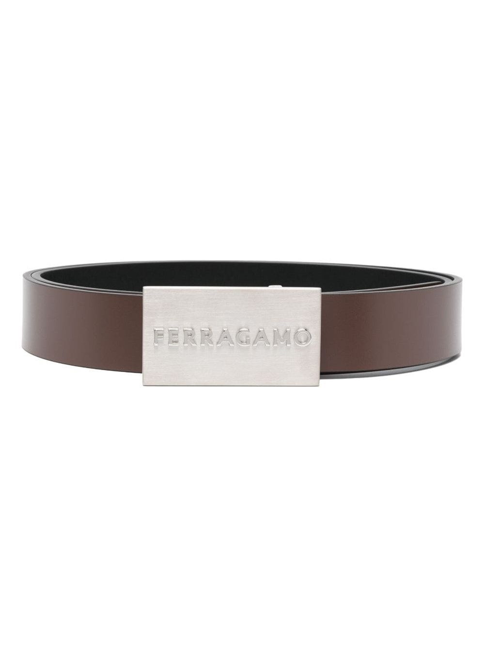 Shop Ferragamo Belt In Brown