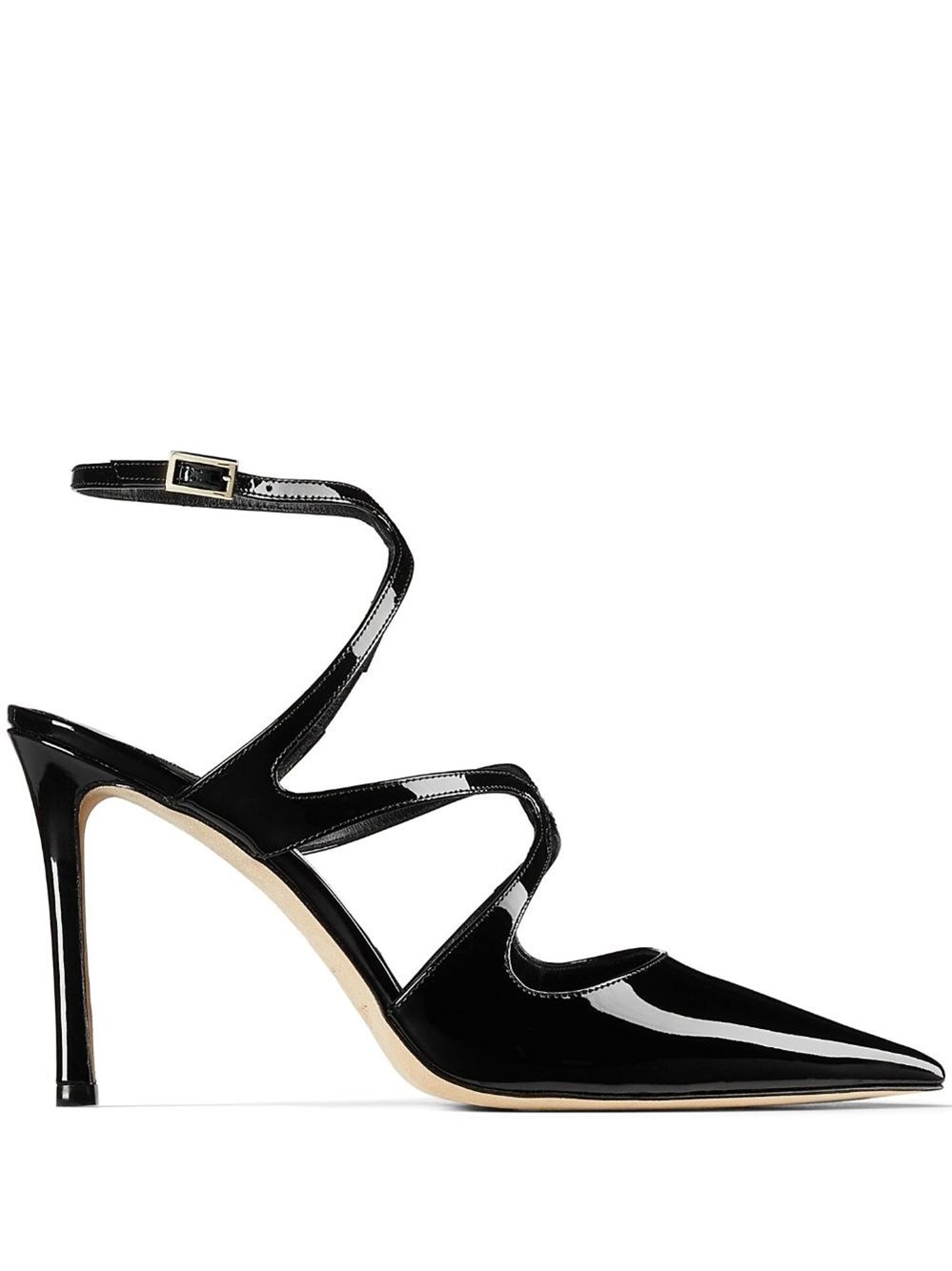 jimmy choo AZIA PUMP 95 PAT BLACK available on montiboutique.com - 56362