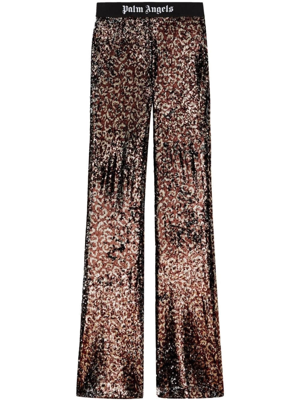 Palm Angels Multicolor Multi Color Embellished Sequins In Brown