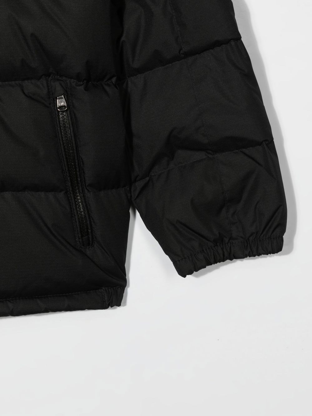 Padded down jacket with a zip-up closure 