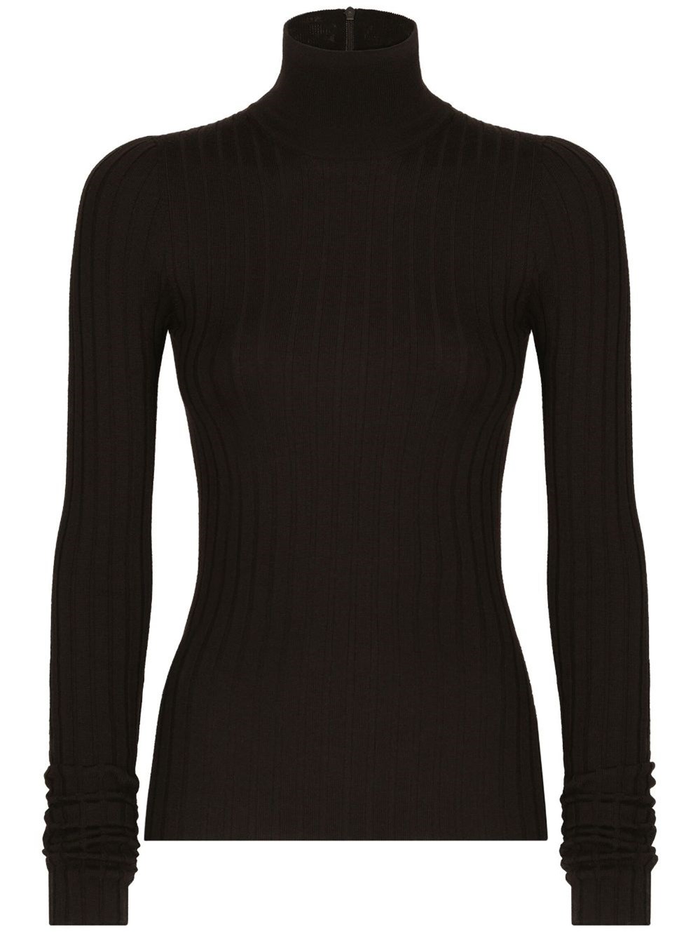 Dolce & Gabbana Ribbed High-neck Jumper In Black
