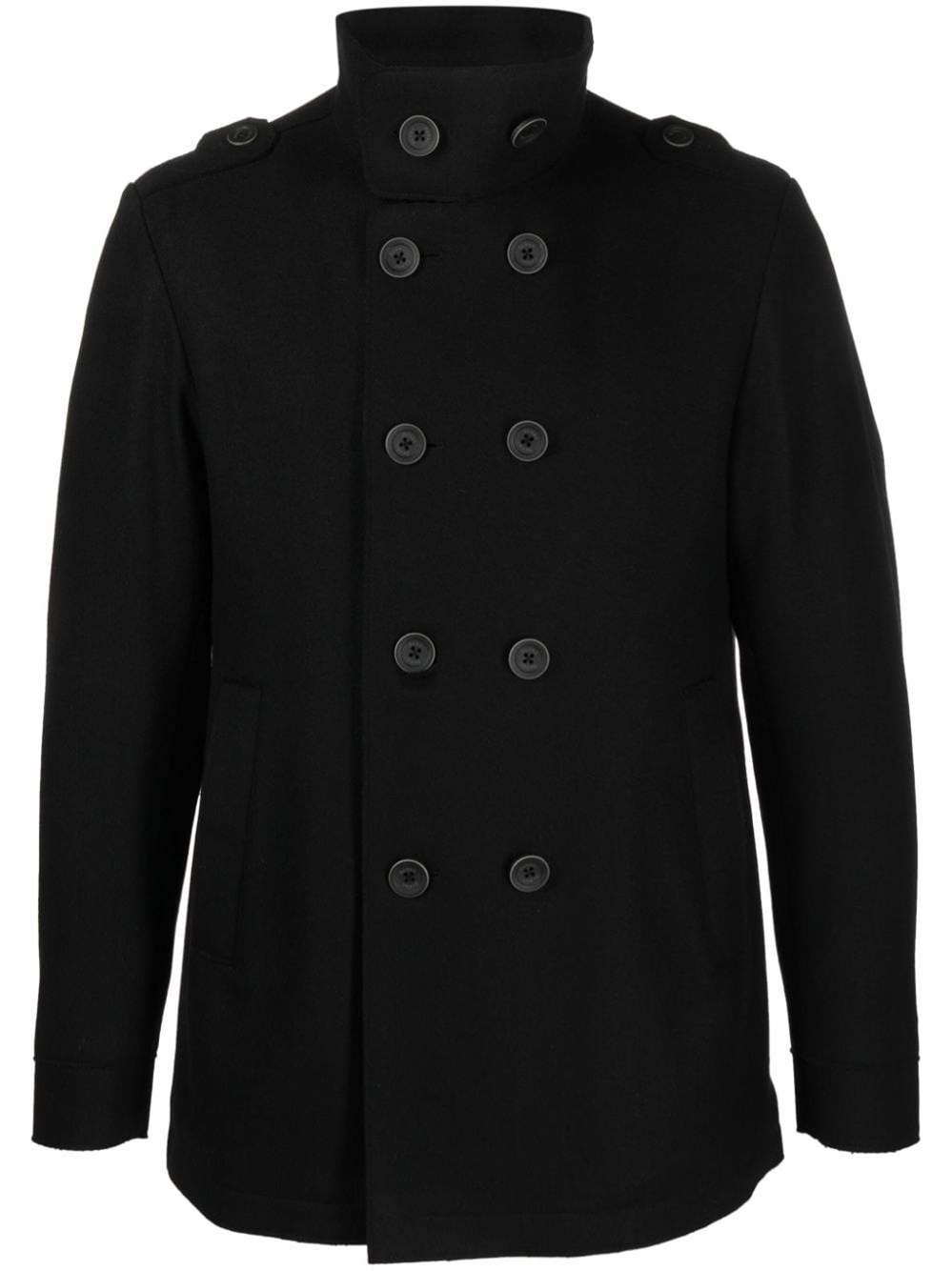 HERNO DOUBLE-BREASTED SHORT COAT