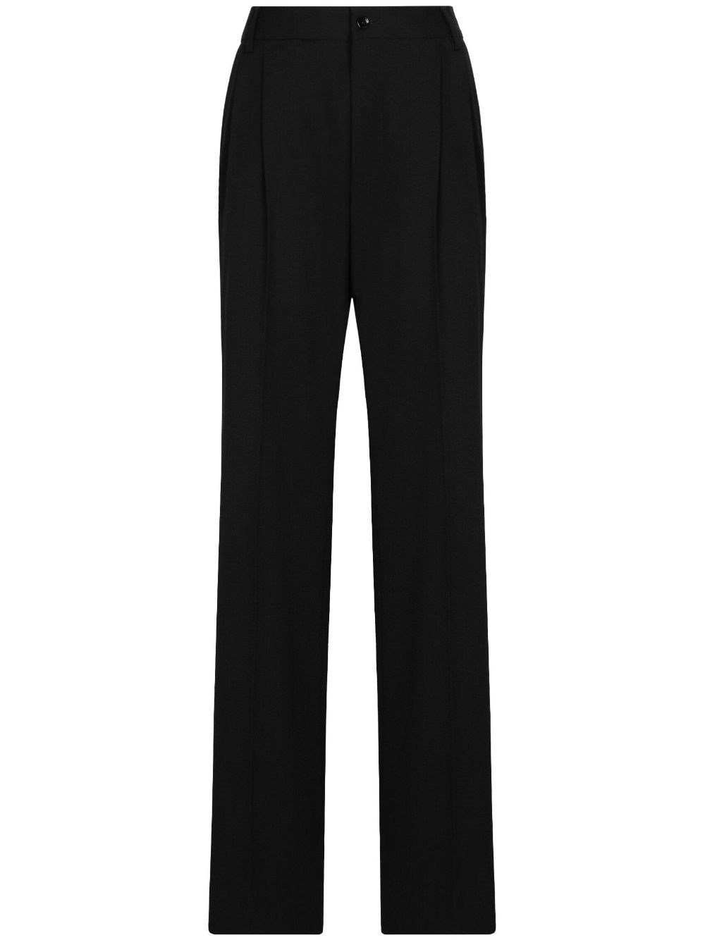 High-waisted trousers with box-pleat 