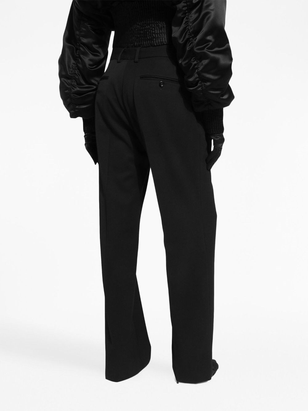 High-waisted trousers with box-pleat 