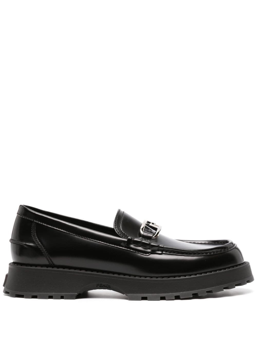 Logo-plaque leather Loafers 