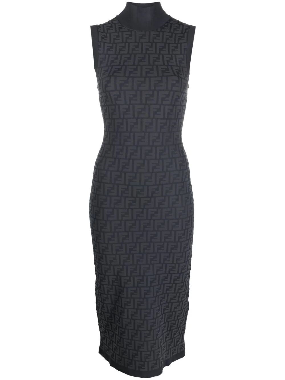 Fendi Grey Viscose Blend Dress In Grey