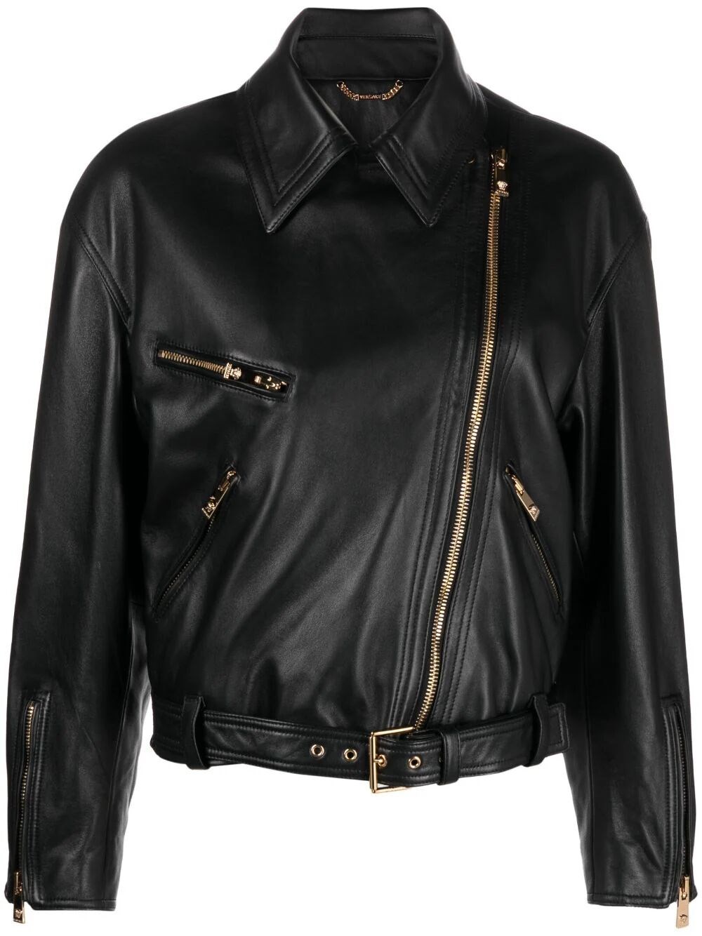Medusa leather Biker Jacket