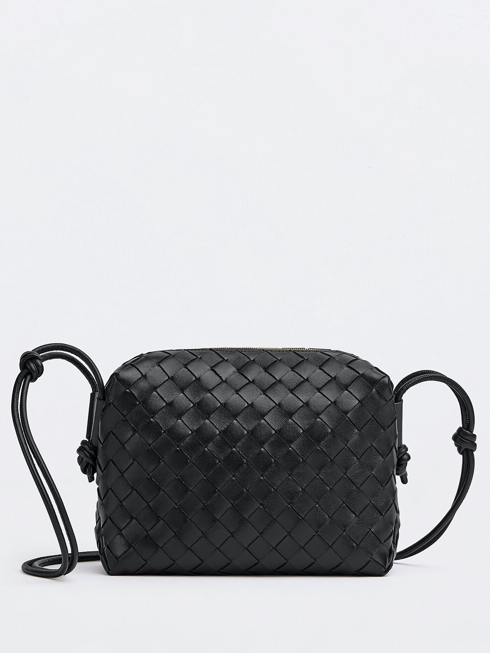 Bottega Veneta Loop Camera Bag Piccola In Black