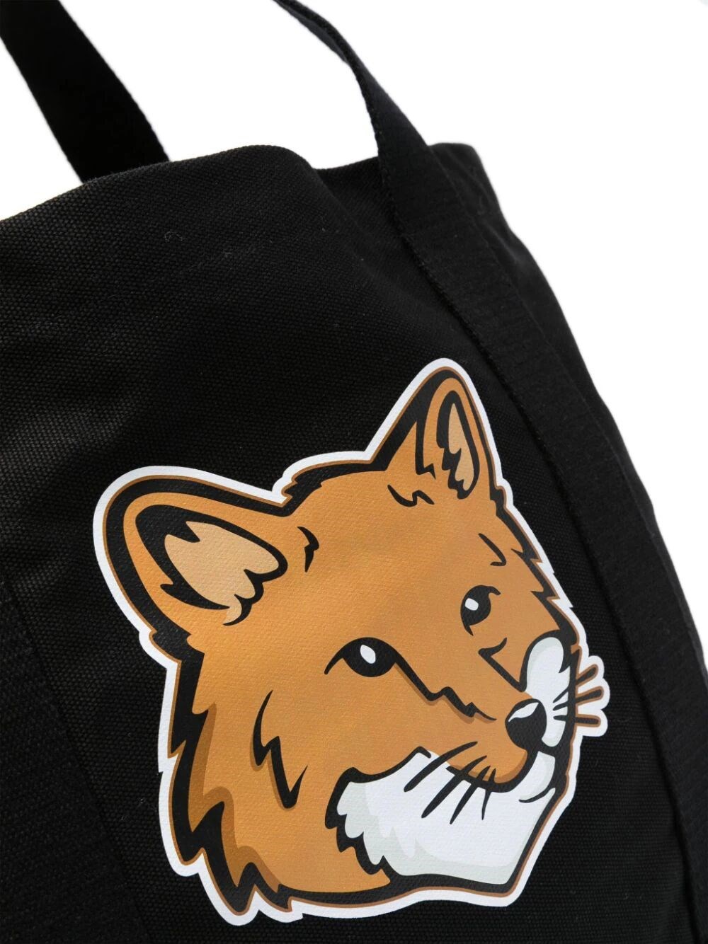 Fox head-print cotton Tote