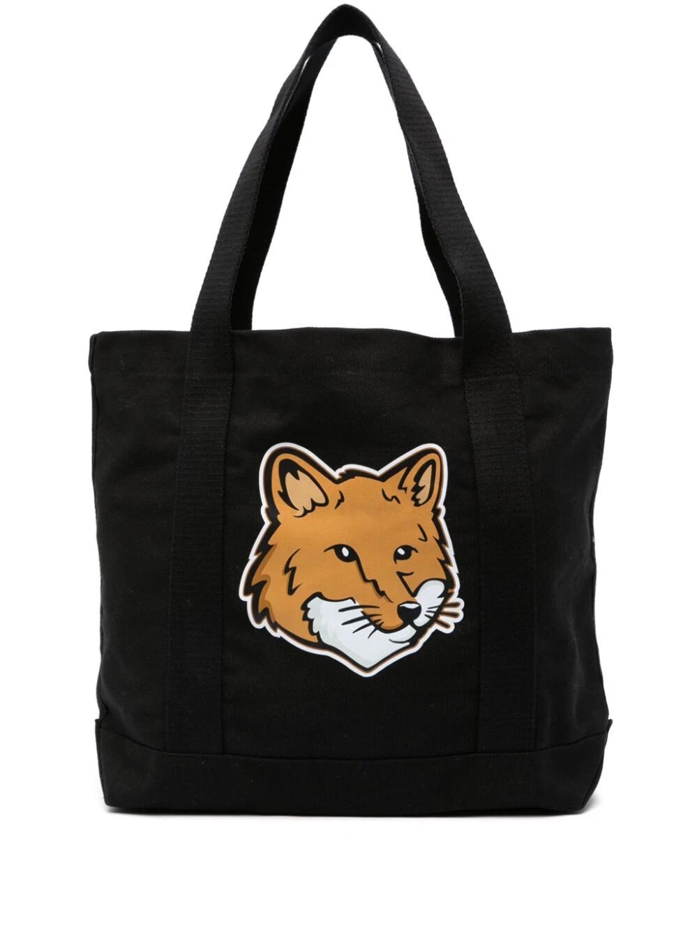 Fox head-print cotton Tote
