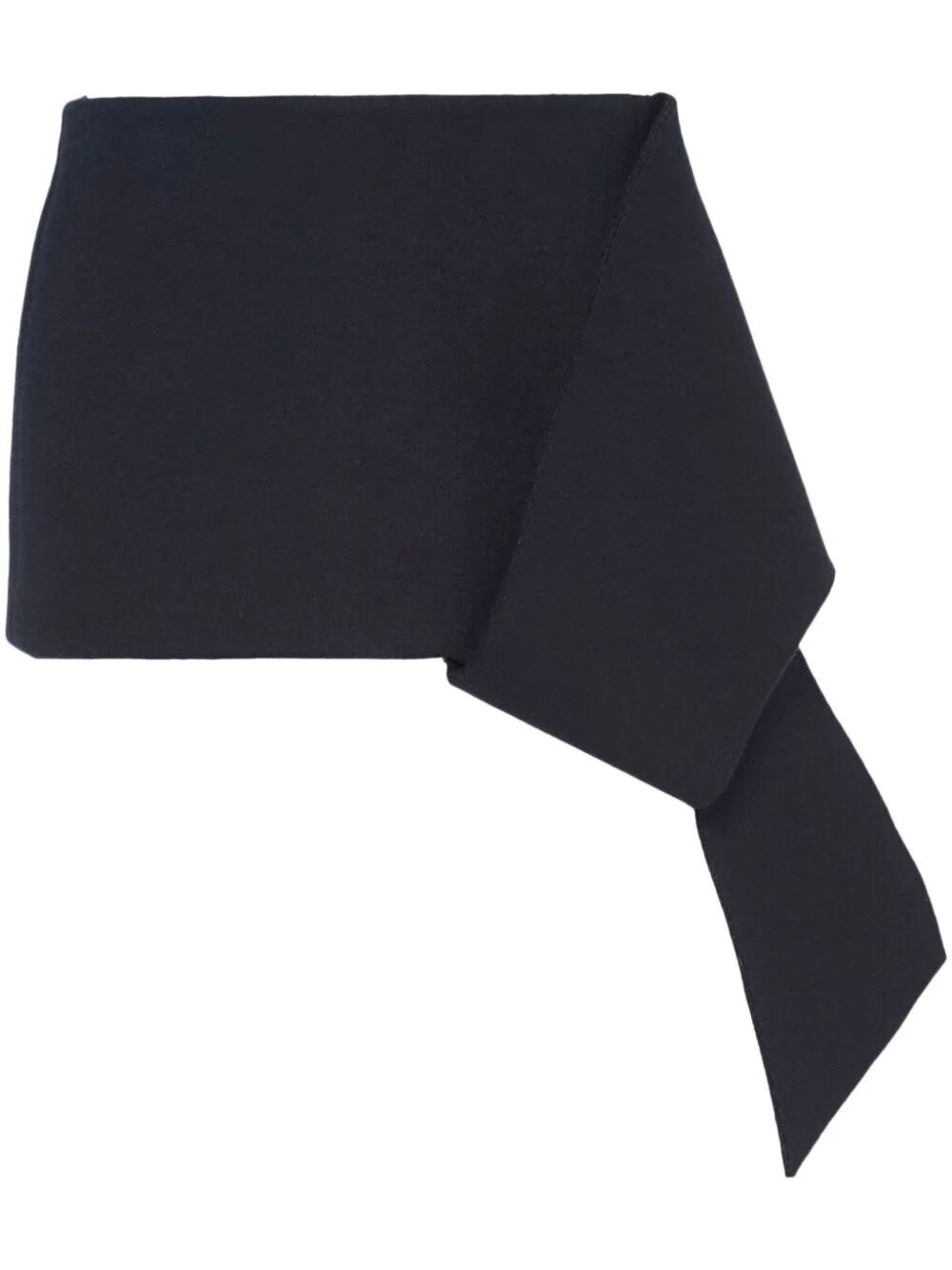 Shop Prada Asymmetric-hem Mini Skirt In Blue