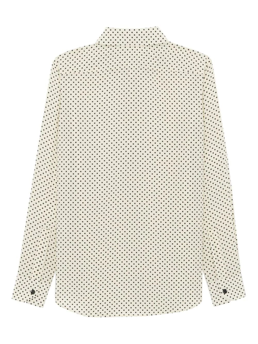 Polka dot print Silk Shirt