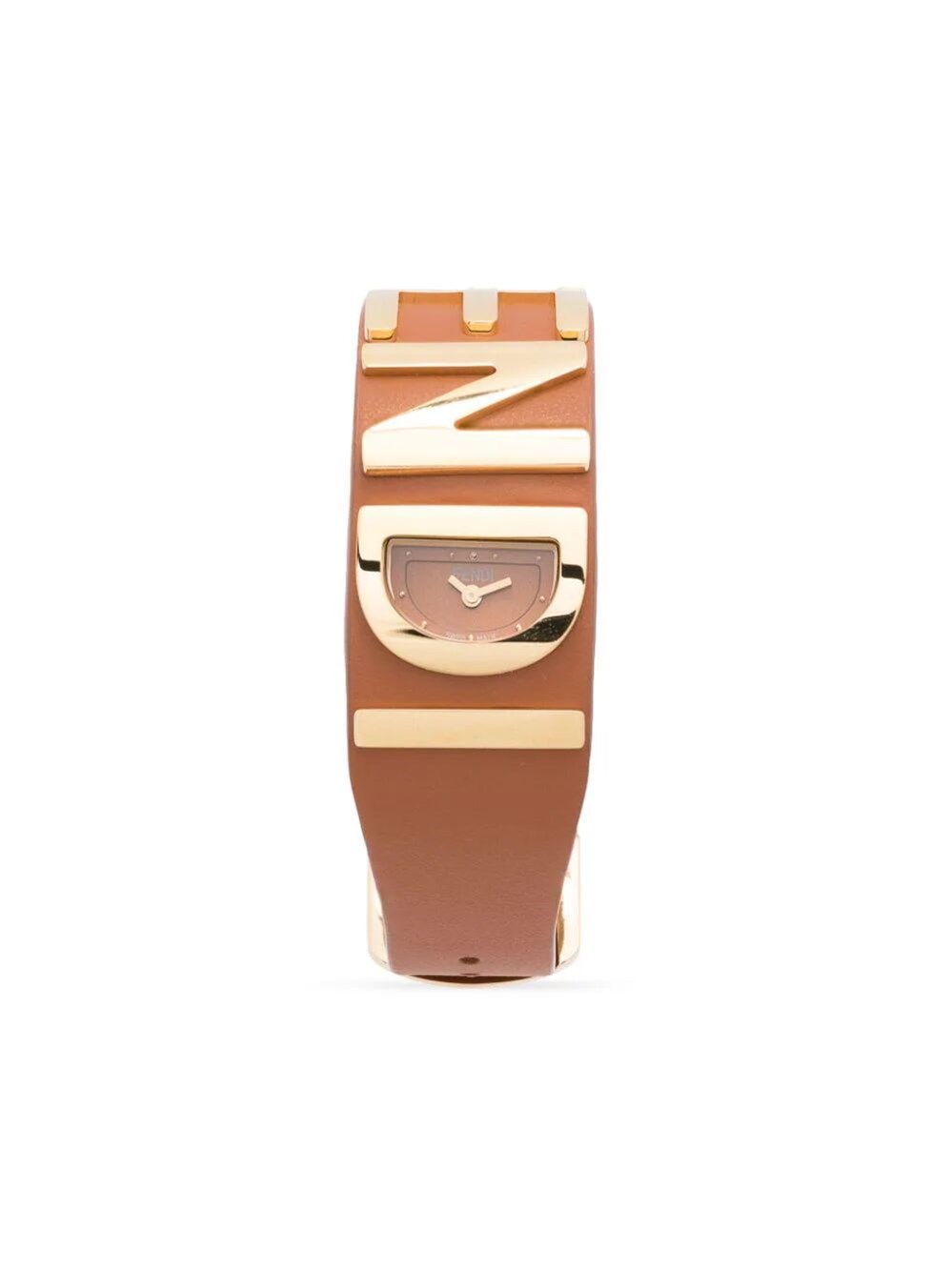 Shop Fendi Graphy 15mm Watch In Brown