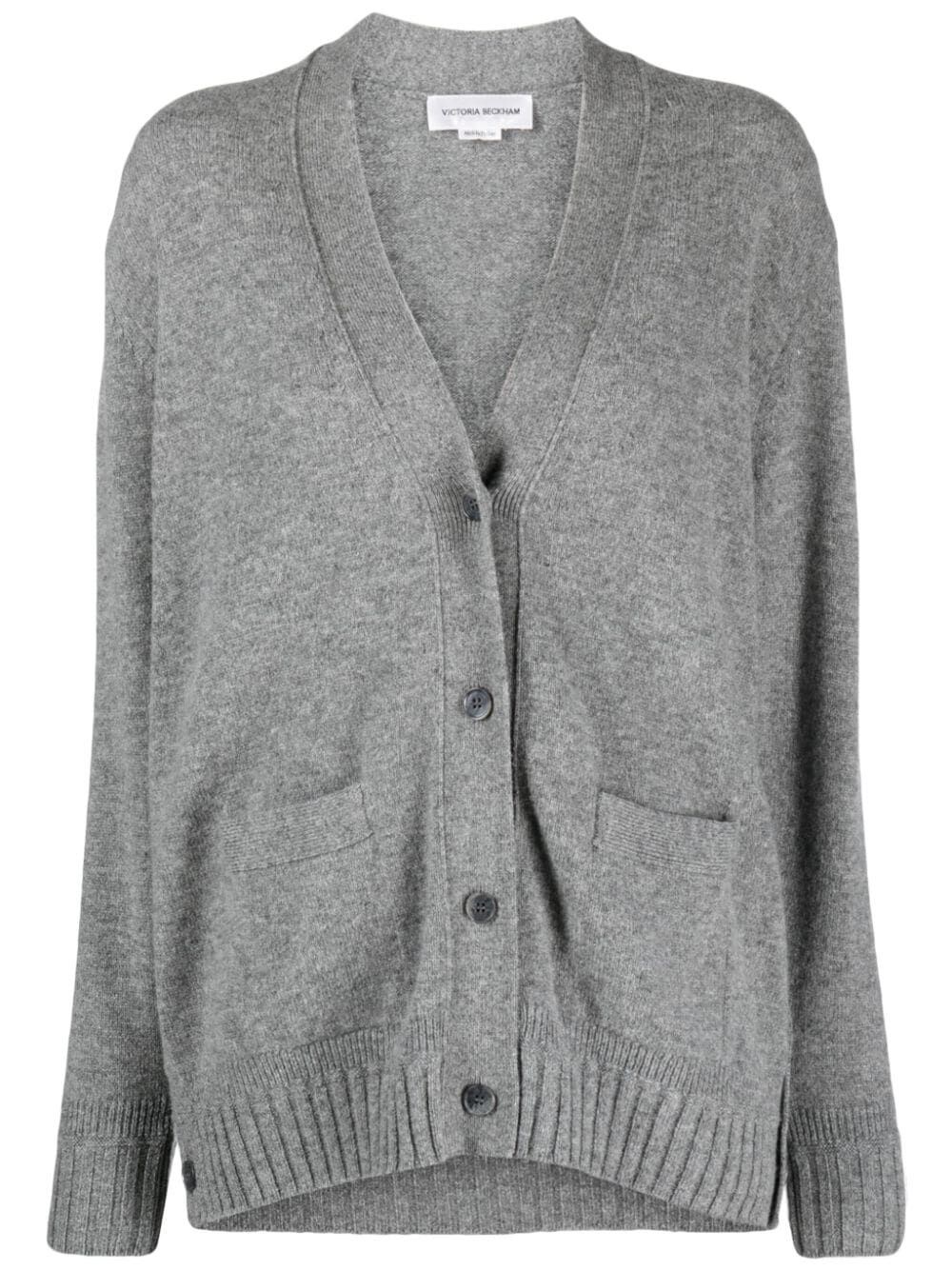 Shop Victoria Beckham Wool Cardigan In Grey