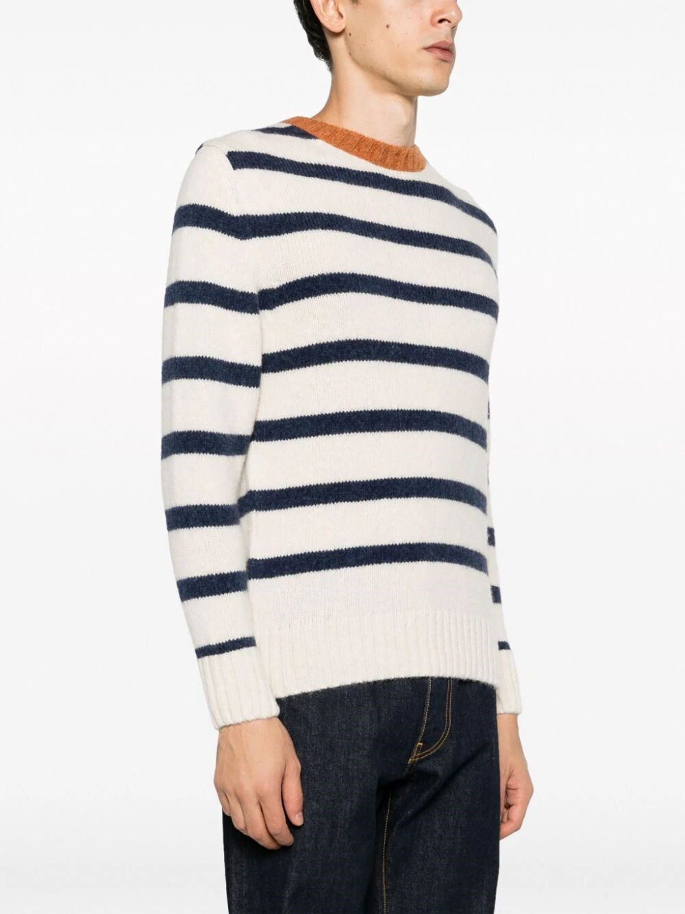 Logo-patch striped Sweater