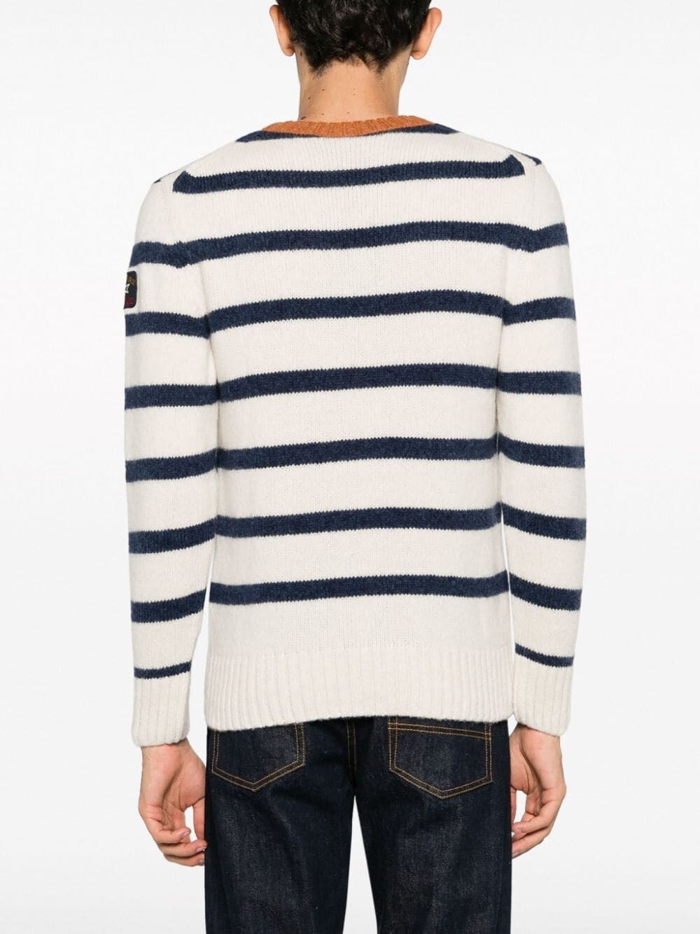Logo-patch striped Sweater