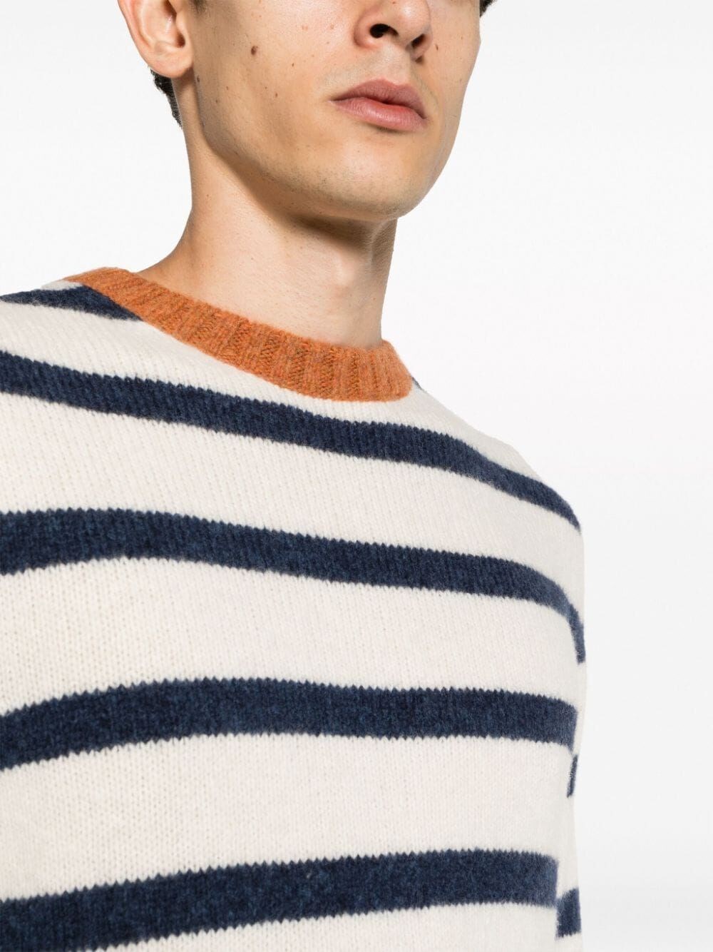 Logo-patch striped Sweater