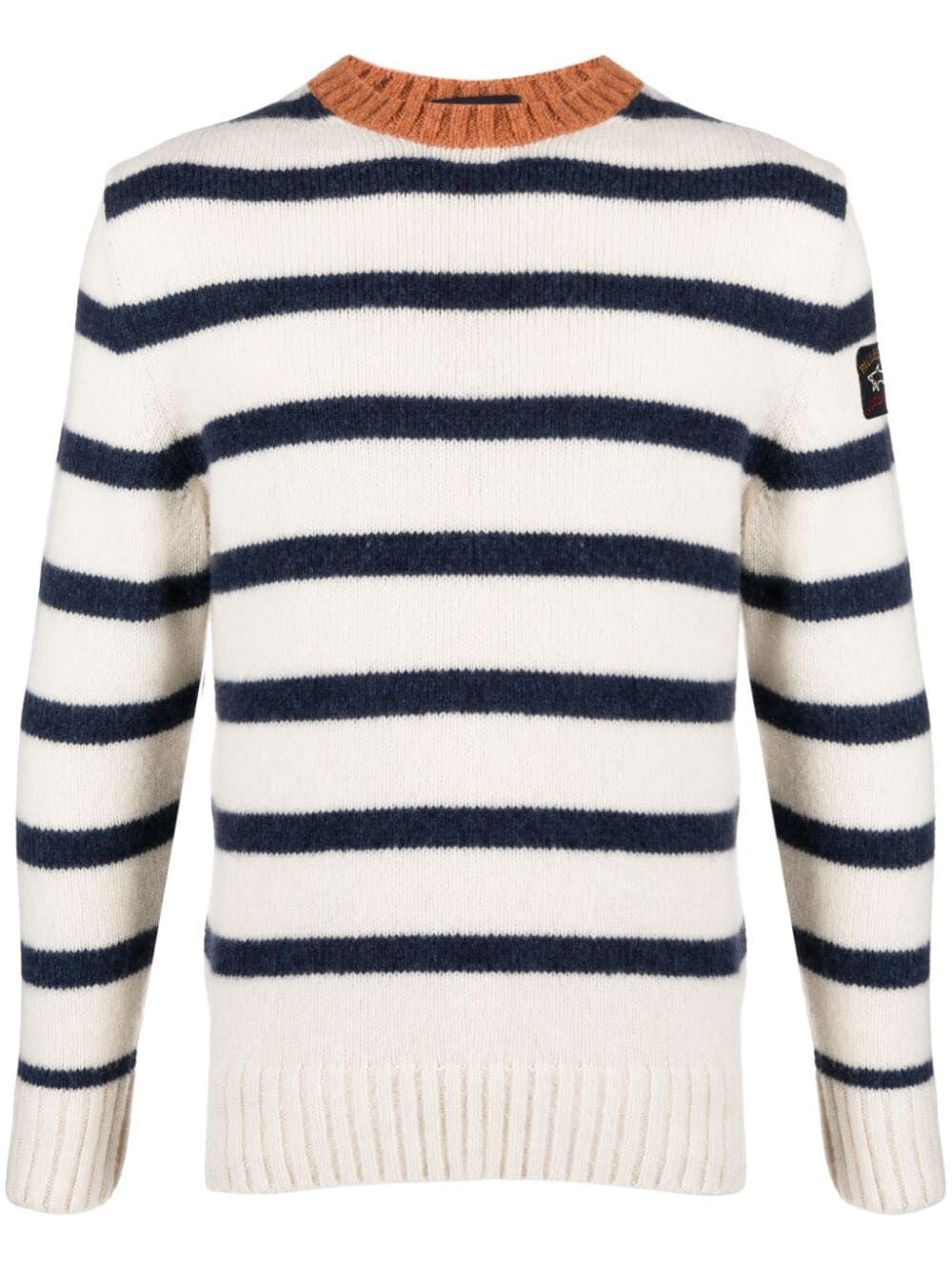 Logo-patch striped Sweater