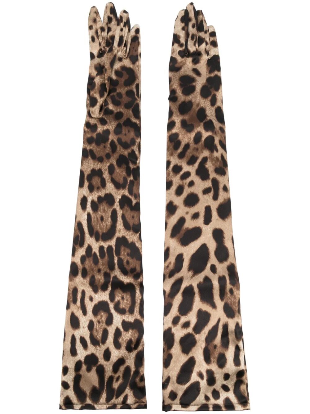 LEOPARD-PRINT LONG GLOVES