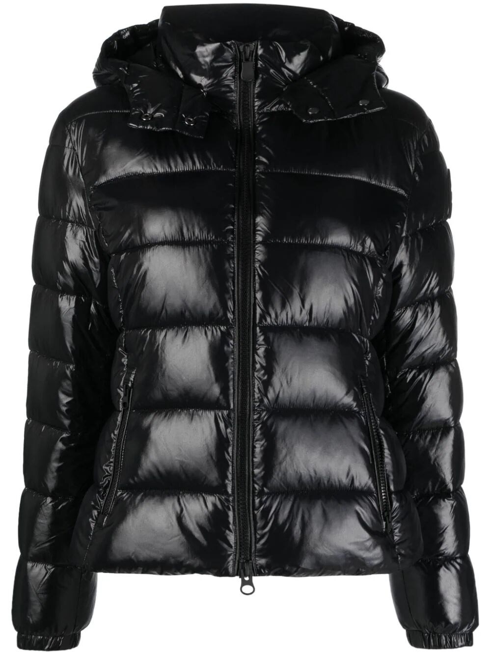 Save The Duck Moma Black Cropped Padded Jacket In Black