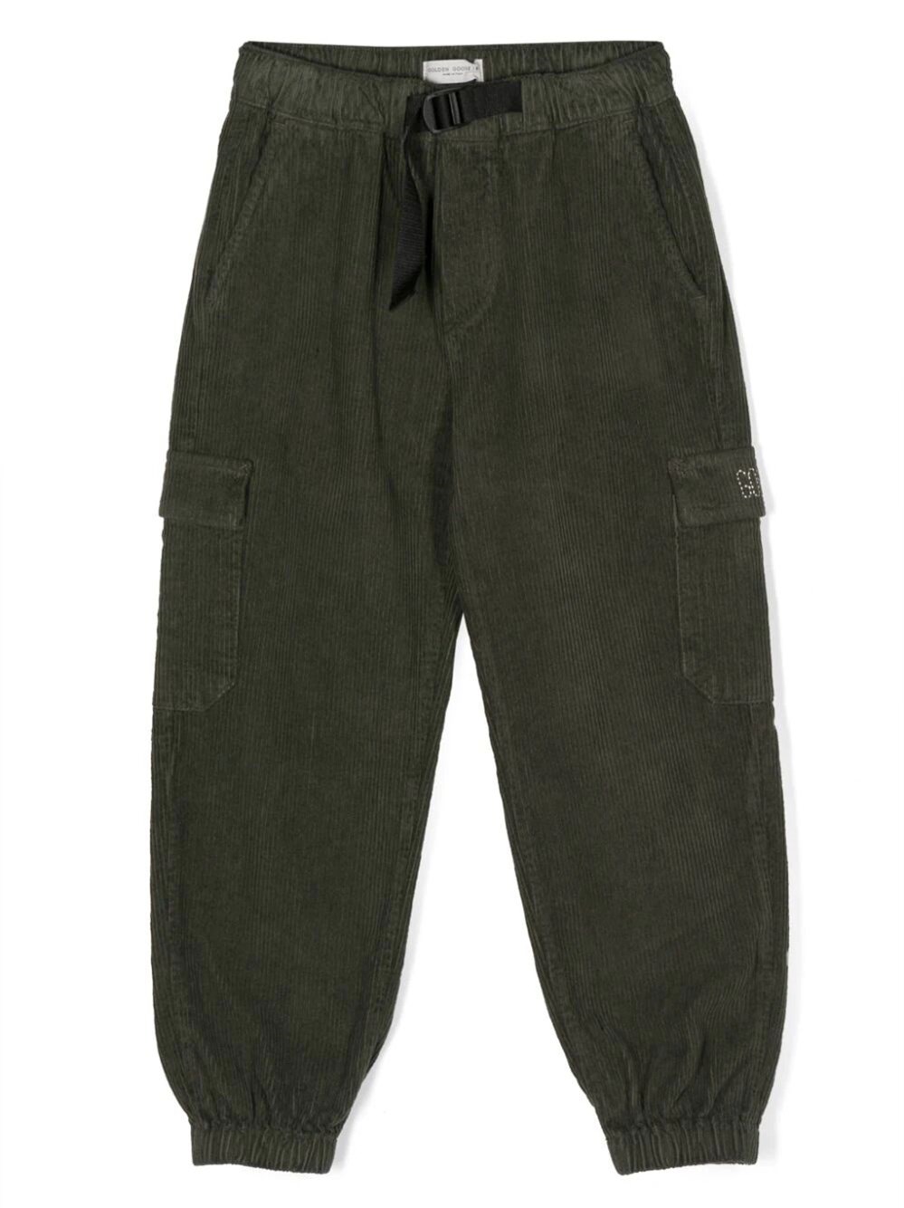 Golden Goose Cotton Corduroy Cargo Pants In Green
