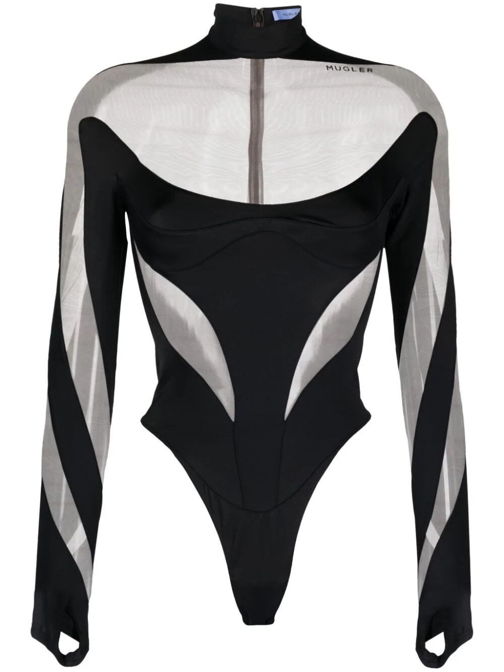 illusion panelled bodysuit