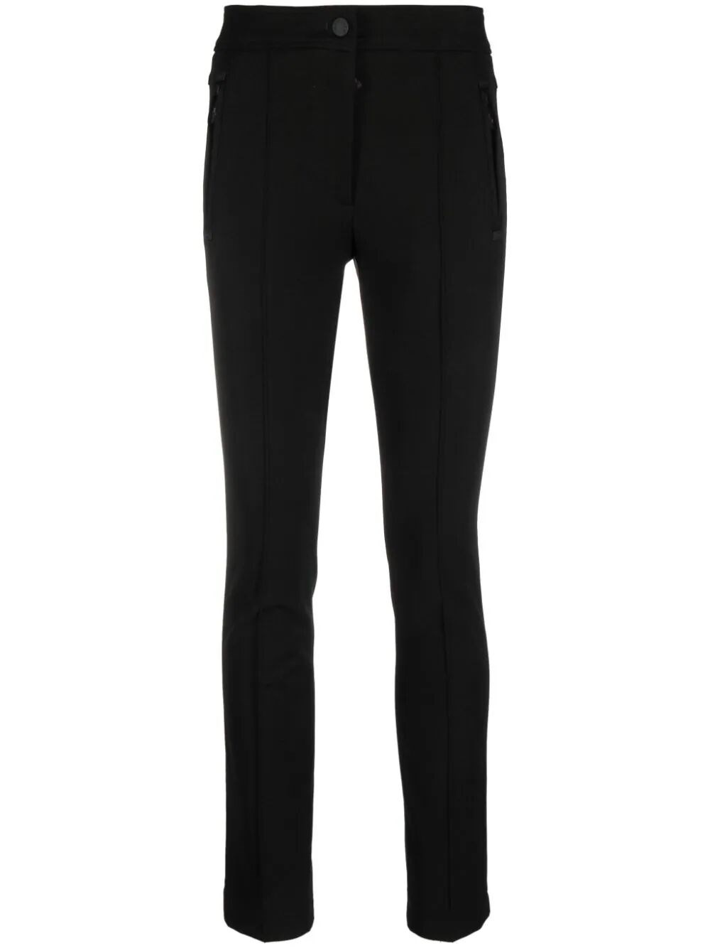 logo-patch mid-rise trousers