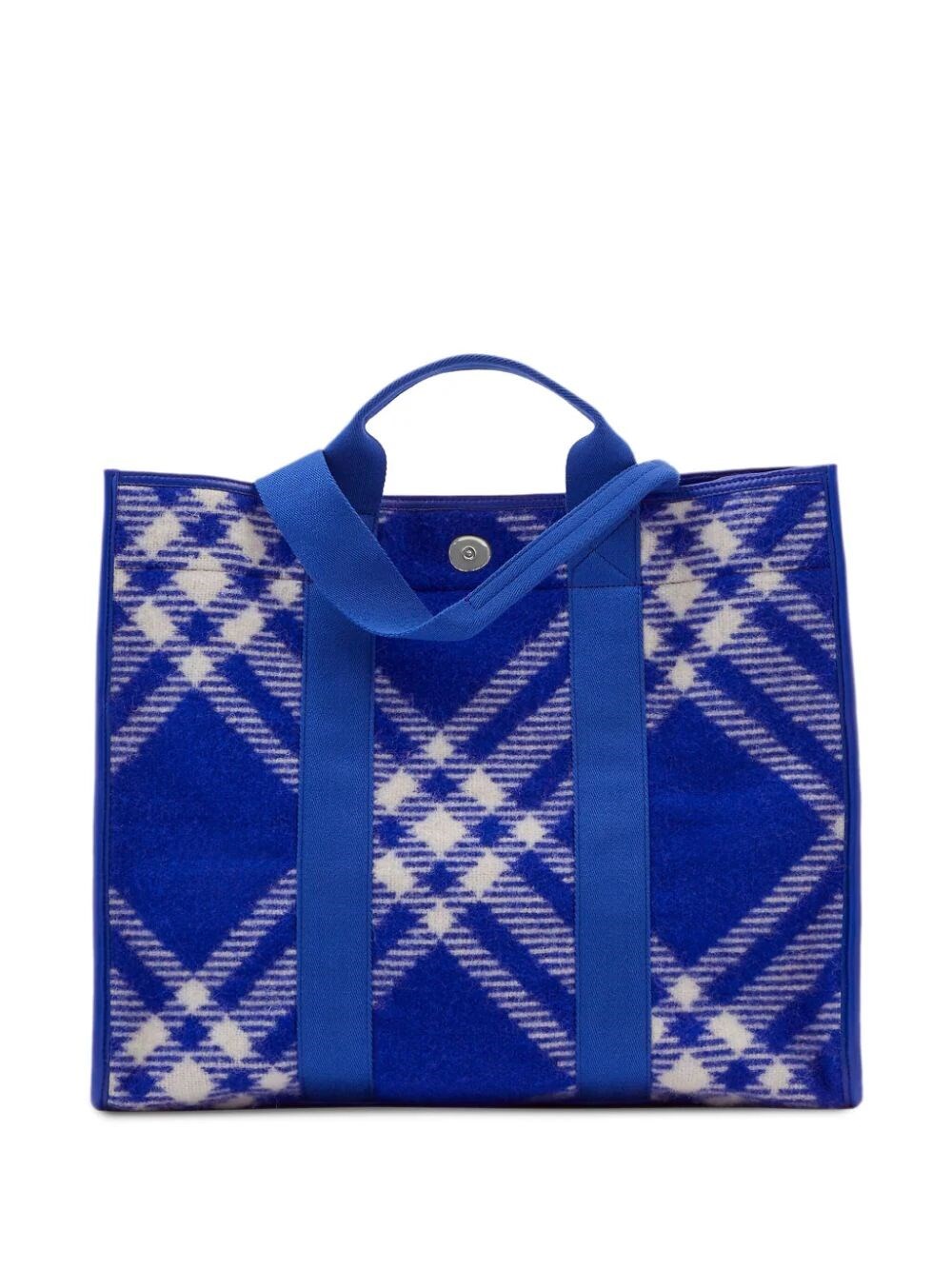 check-pattern shopper tote bag