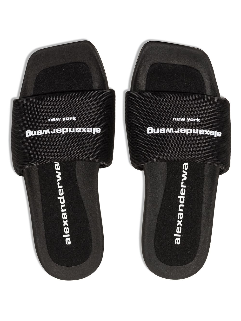 関税込♥* Alexander Wang*ロゴ プール スライドサンダル Alexander wang パッド入りロゴプールスライドサンダル