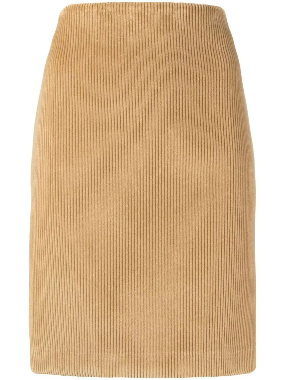Miu Miu Corduroy Skirt In Nude & Neutrals