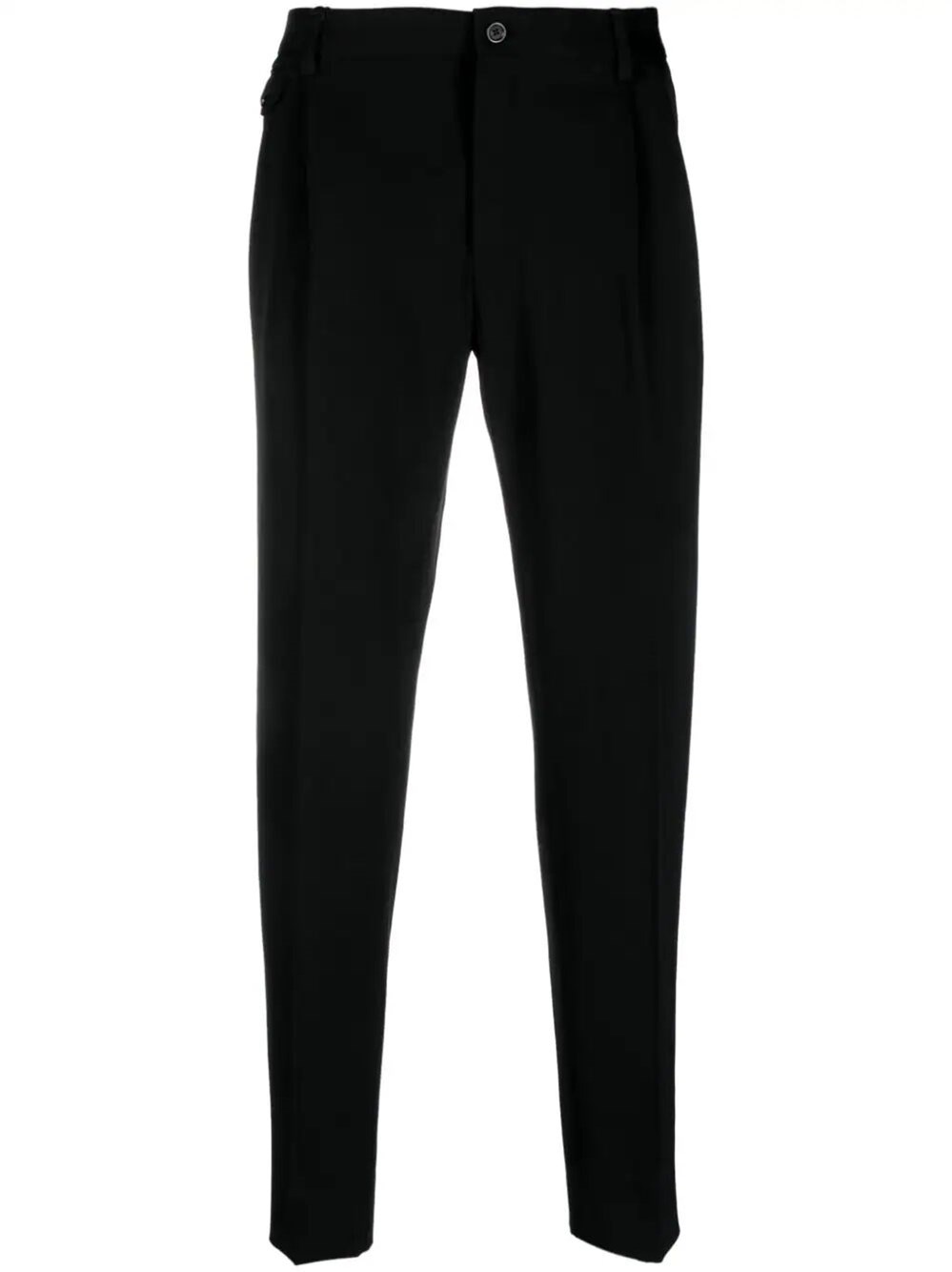 black virgin wool trousers