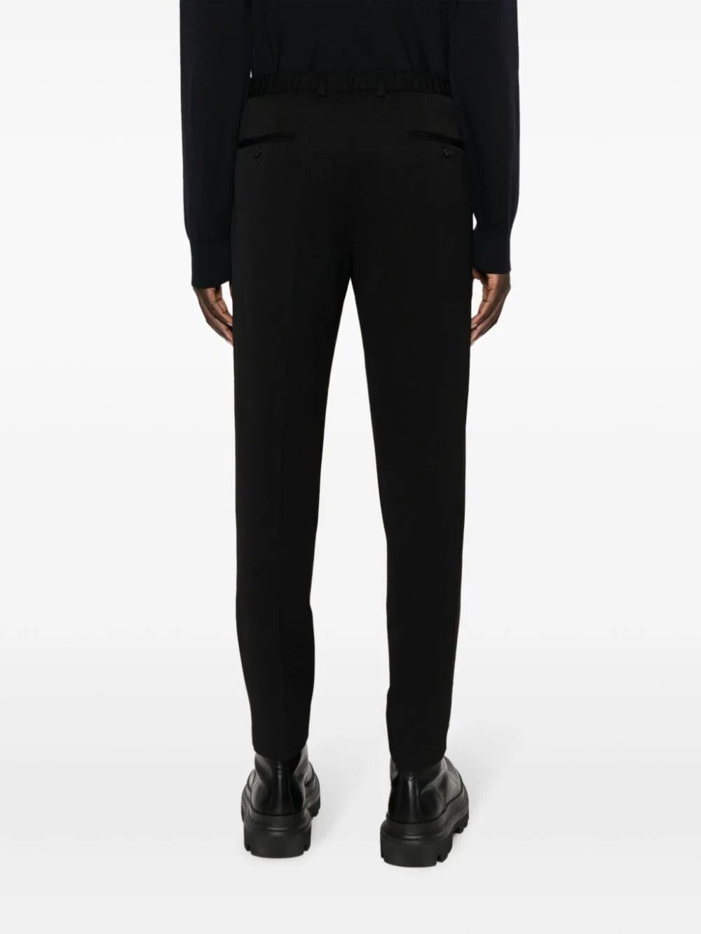 black virgin wool trousers