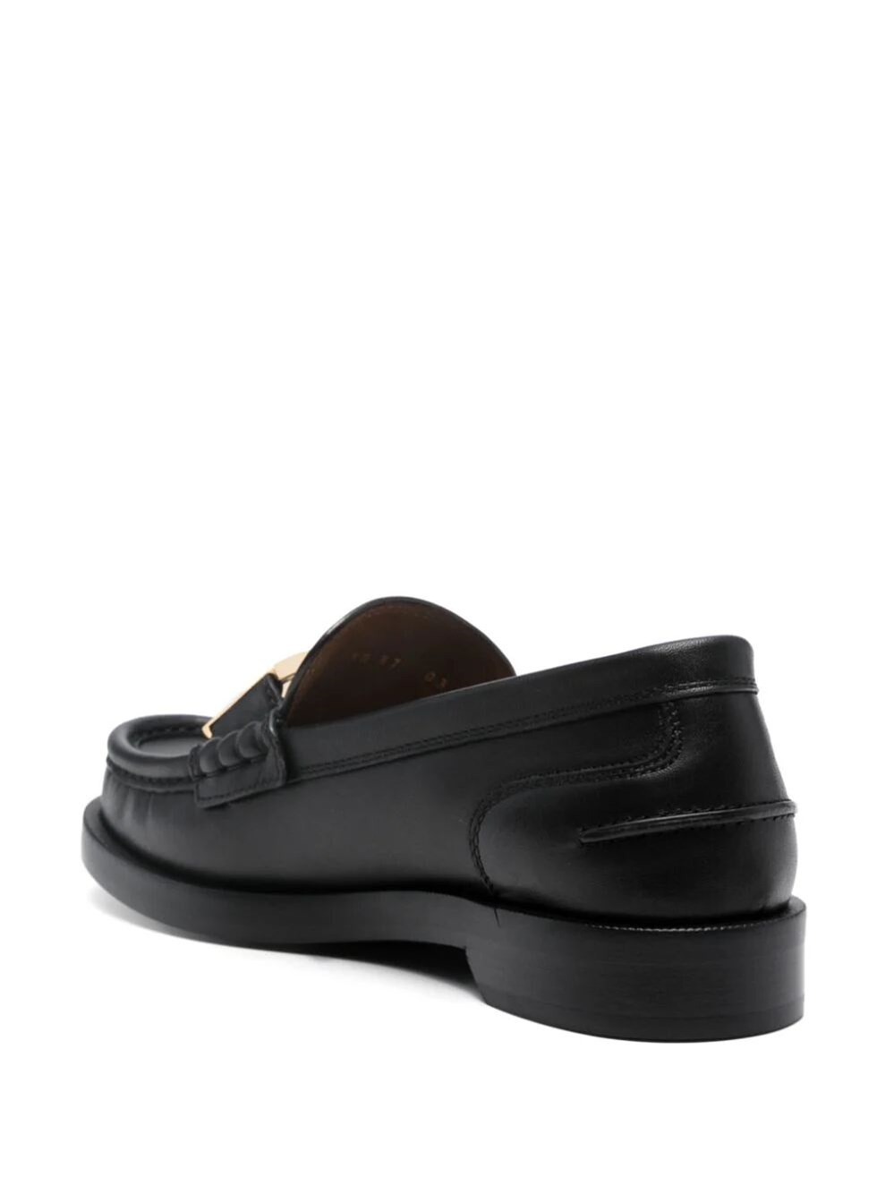 FF logo-plaque leather loafers 