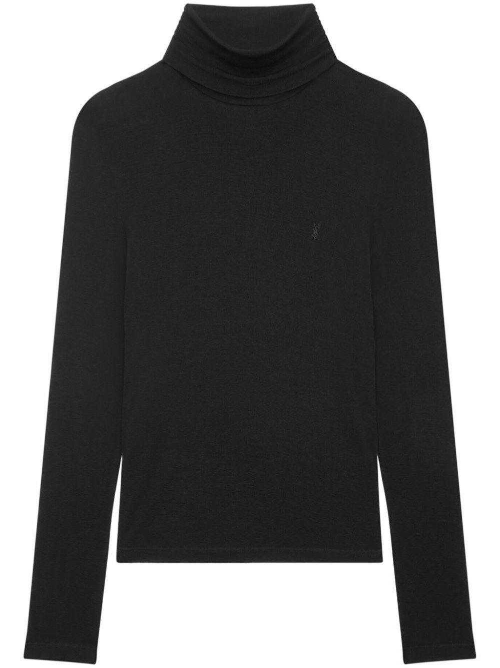 Cassandre-embroidered roll-neck jumper