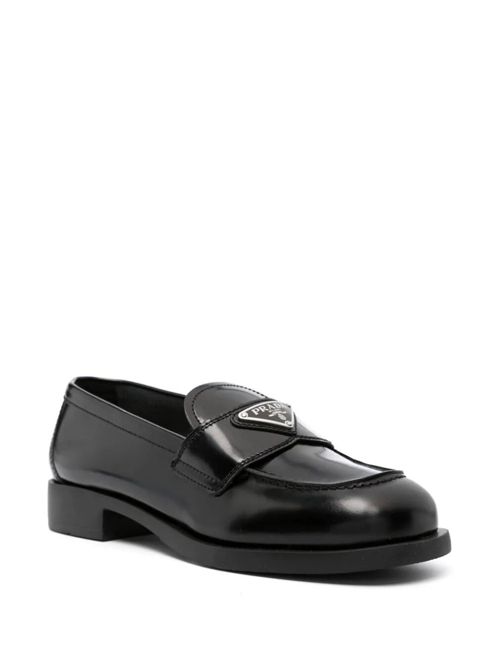 Brushed leather loafers