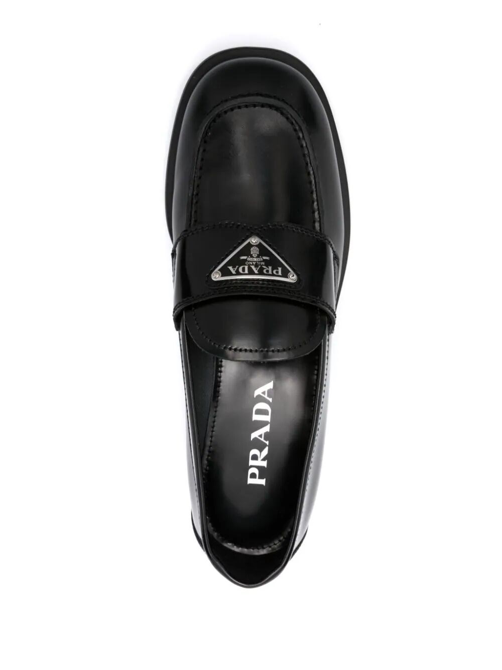 Brushed leather loafers