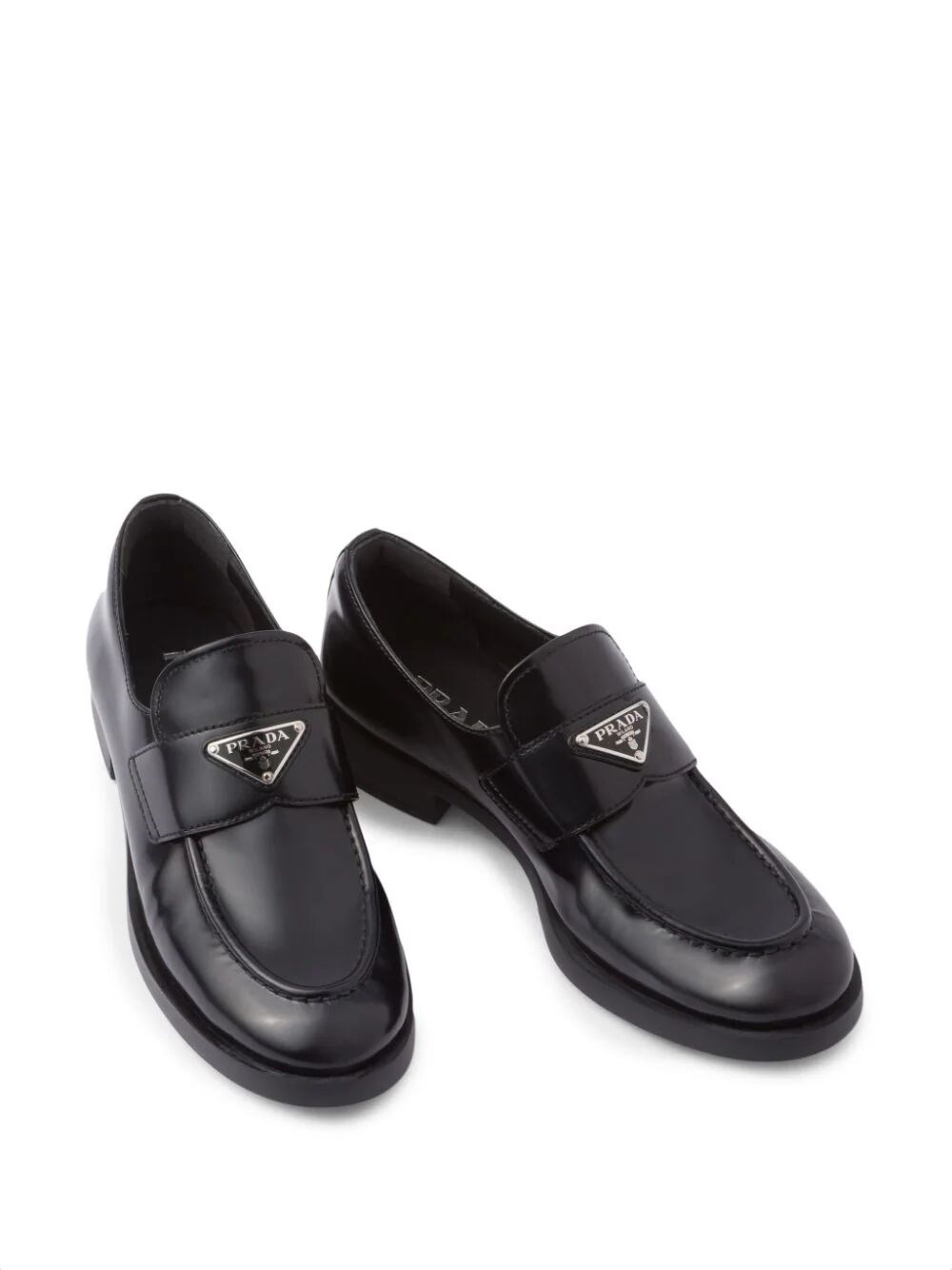 Brushed leather loafers